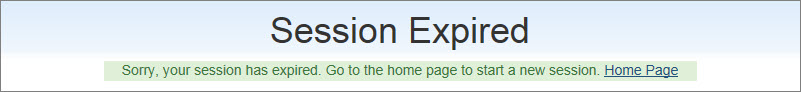 Session Expired Message